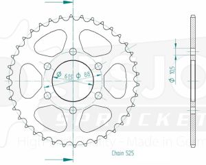 Couronne acier 38 dents