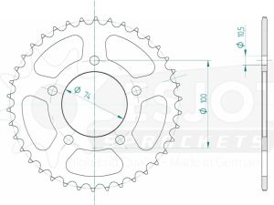 Couronne acier 38 dents