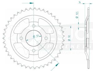 Couronne acier 43 dents