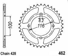 Couronne aluminium 51 dents