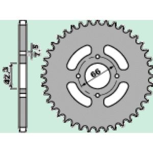 Couronne acier 45 dents