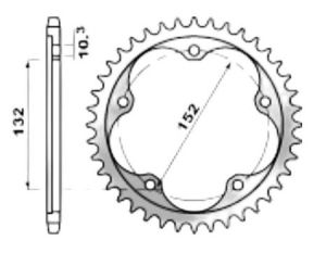 Couronne acier 43 dents