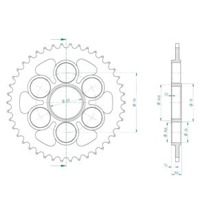 couronne acier 41 dents