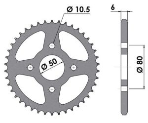 Couronne acier 32 dents