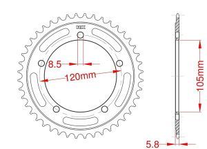 Couronne acier 51 dents