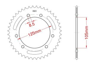 Couronne acier 46 dents