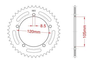 Couronne acier 55 dents