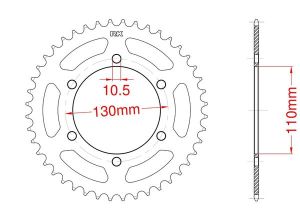 Couronne acier C45 haute résistance 45 dents