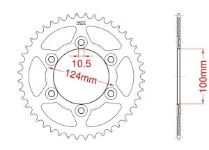 Couronne acier C45 haute résistance 45 dents