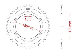 Couronne acier 43 dents