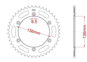 Couronne aluminium 51 dents