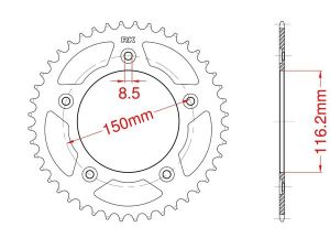 Couronne acier 42 dents