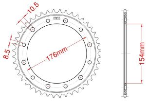 Couronne acier 43 dents