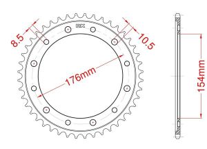 Couronne acier 43 dents