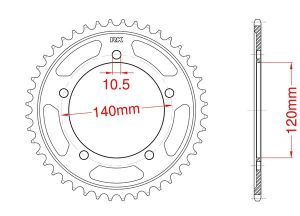 Couronne acier 43 dents