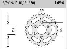 Couronne aluminium 42 dents