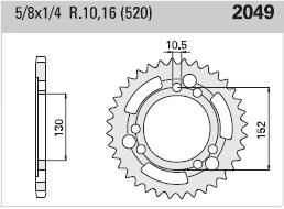 Couronne acier 45 dents