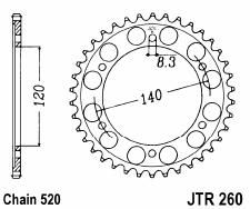 Couronne acier C45 haute résistance 38 dents