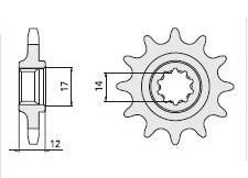 Pignon avant 12 dents
