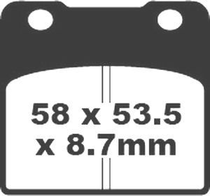 Jeu de plaquettes de frein racing métalliques PREMIER