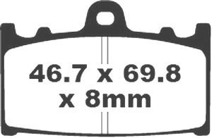 Jeu de plaquettes de frein racing métalliques PREMIER