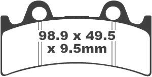 Jeu de plaquettes de frein racing métalliques PREMIER