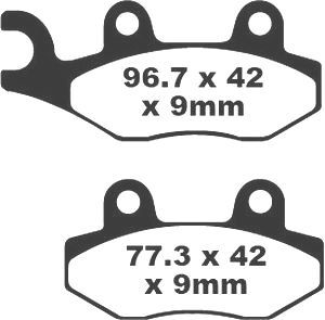 Jeu de plaquettes de frein racing métalliques PREMIER