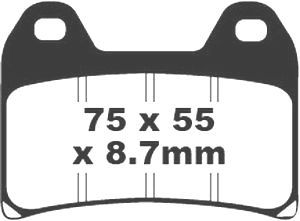 Jeu de plaquettes de frein racing métalliques PREMIER