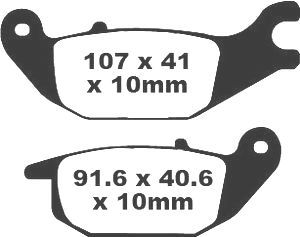 Jeu de plaquettes de frein racing métalliques PREMIER