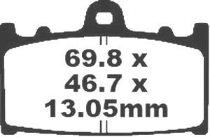 Jeu de plaquettes de frein racing métalliques PREMIER