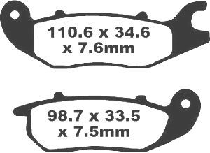 Jeu de plaquettes de frein racing métalliques PREMIER