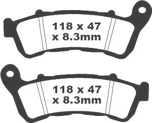 Jeu de plaquettes de frein racing métalliques PREMIER