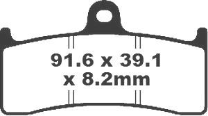 Jeu de plaquettes de frein racing métalliques PREMIER