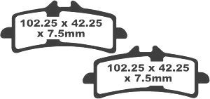 Jeu de plaquettes de frein racing métalliques PREMIER