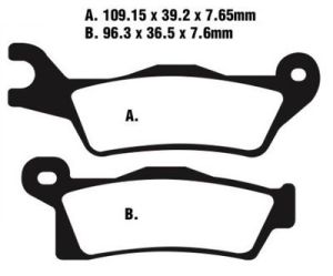 Jeu de plaquettes de frein racing métalliques PREMIER