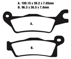 Jeu de plaquettes de frein racing métalliques PREMIER