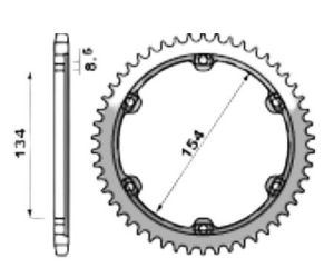 Couronne aluminium 43 dents pour porte couronne PBR