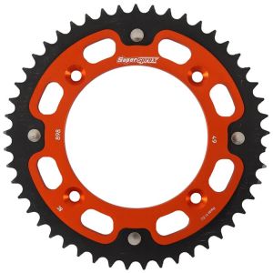 Couronne bicomposant 49 dents orange_1