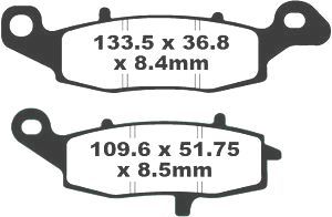 Jeu de plaquettes de frein racing métalliques PREMIER