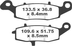 Jeu de plaquettes de frein racing métalliques PREMIER