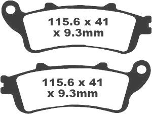 Jeu de plaquettes de frein racing métalliques PREMIER